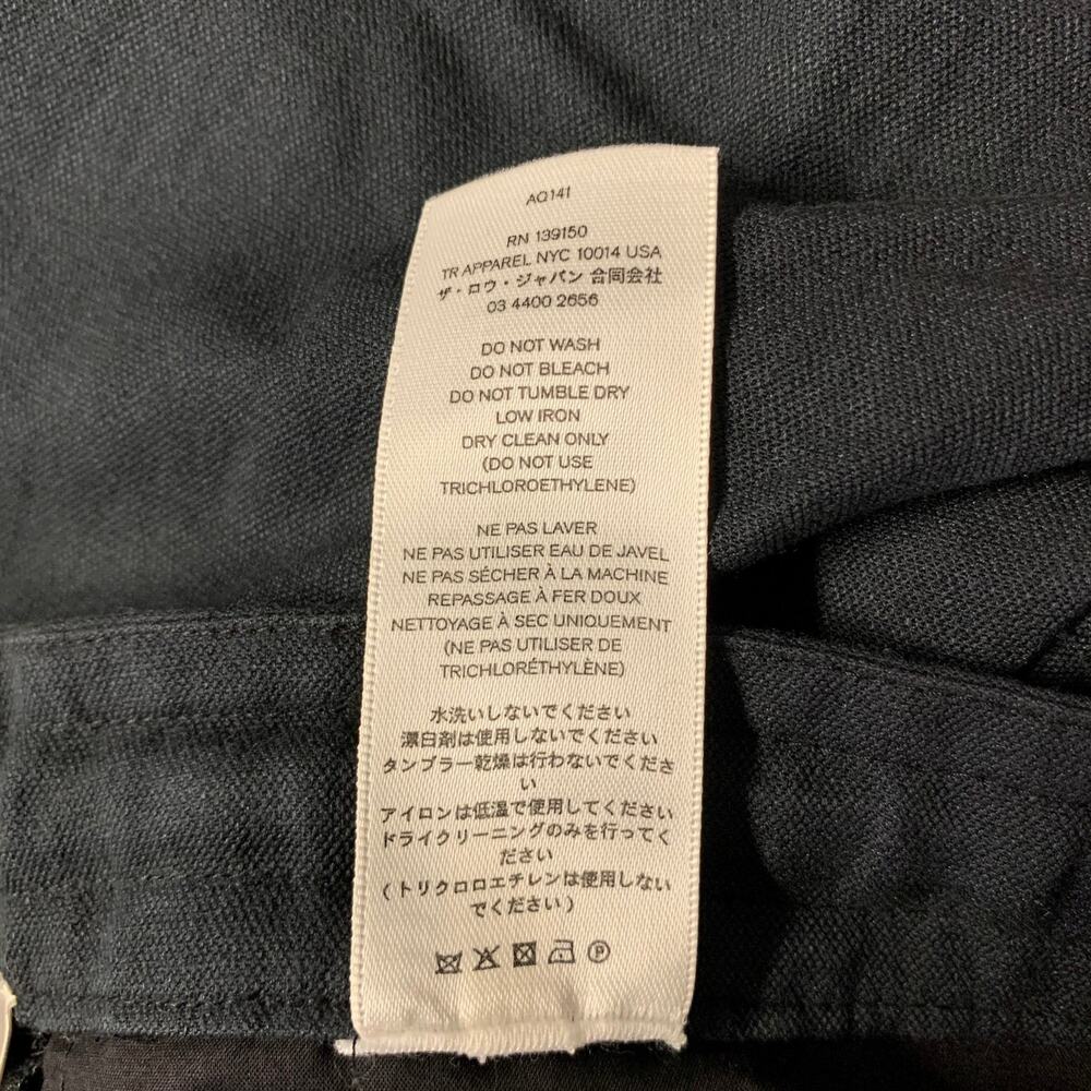 THE ROW Size 10 Navy Silk Linen Drawstring Pants - Picture 7 of 7